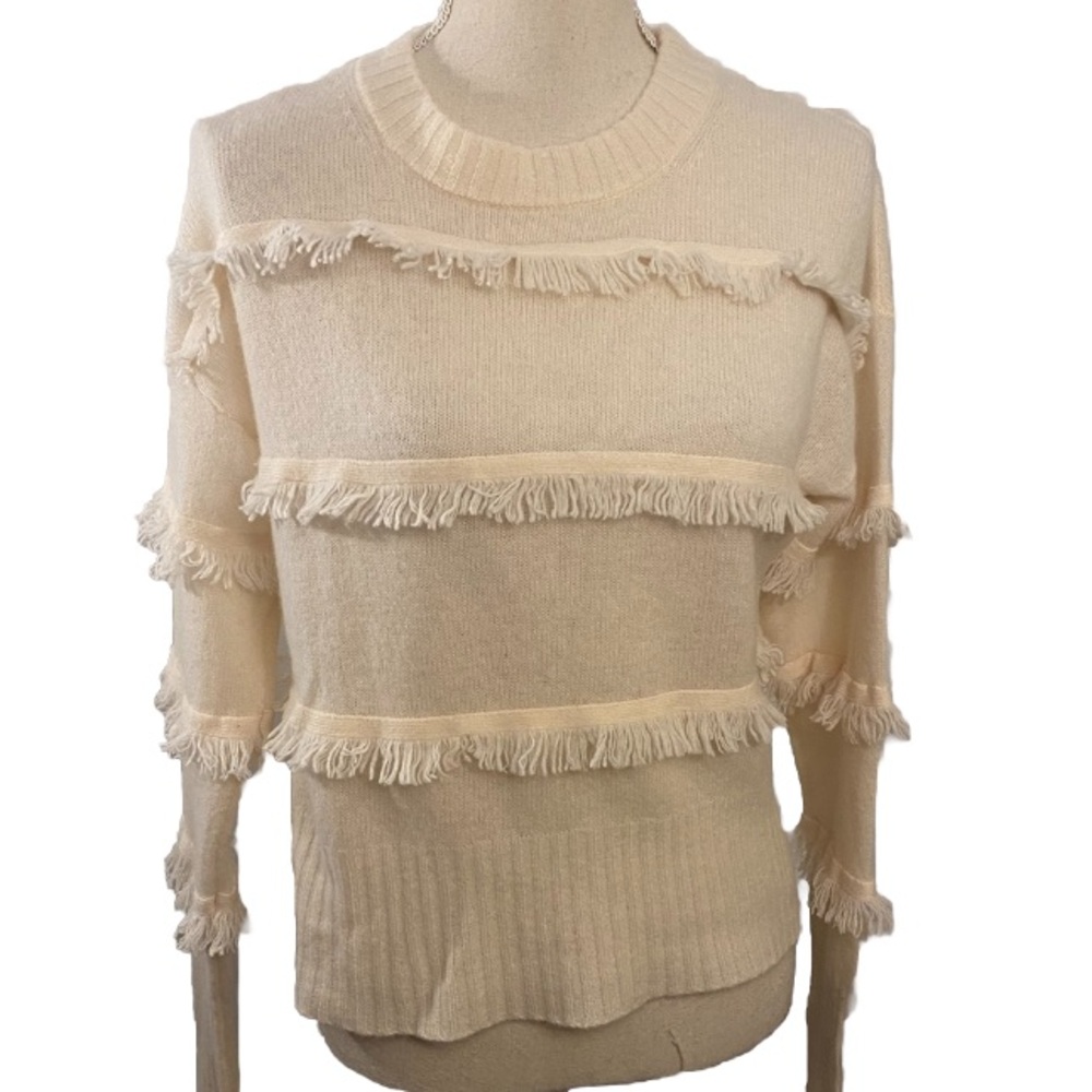 Cream ivory Sweater Size M By Brodie Cashmere Everyday winter spring shirt top